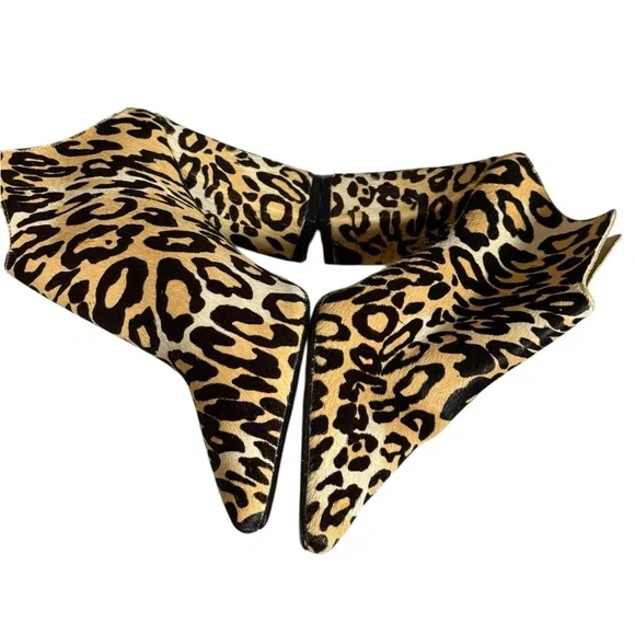 Joe’s Leopard Print Block Heel Mules Women’s Size 7 - Picture 2 of 8